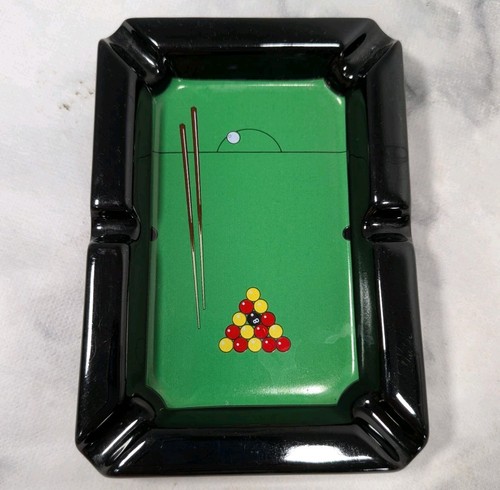 Vintage pool table - table, ashtray