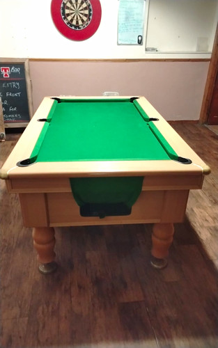 Mini coin operated pool - coin, table