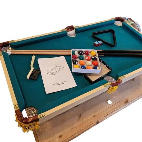 Wooden pool table - pool, bar