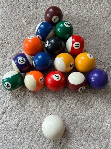 American pool table balls - american,