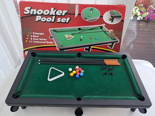 Vintage table top snooker pool - table,