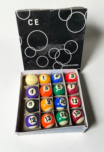 Vintage miniature pool - vintage, ball