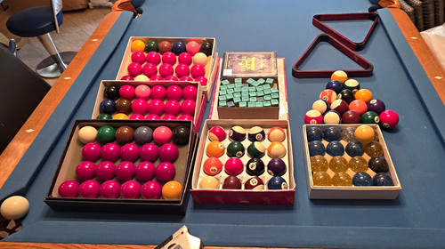 Table top pool with - top,